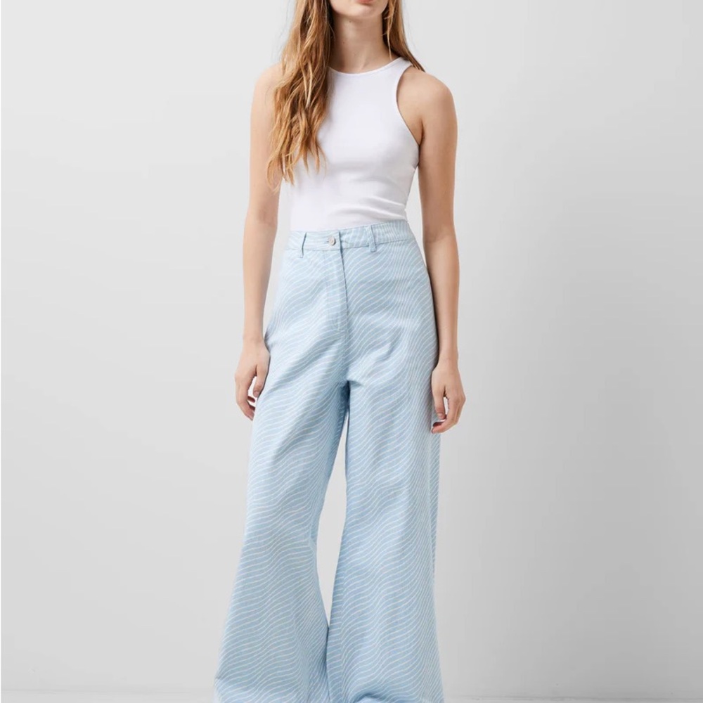 French Connection Blue and White Striped Pants